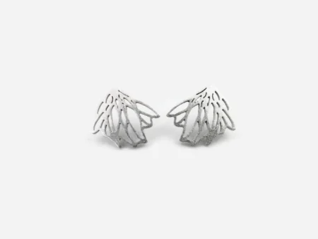 Floral Silver Stud Earrings