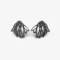 Floral Oxidized Silver Stud Earrings