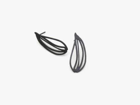 Botanical Oxidized Silver Stud Earrings