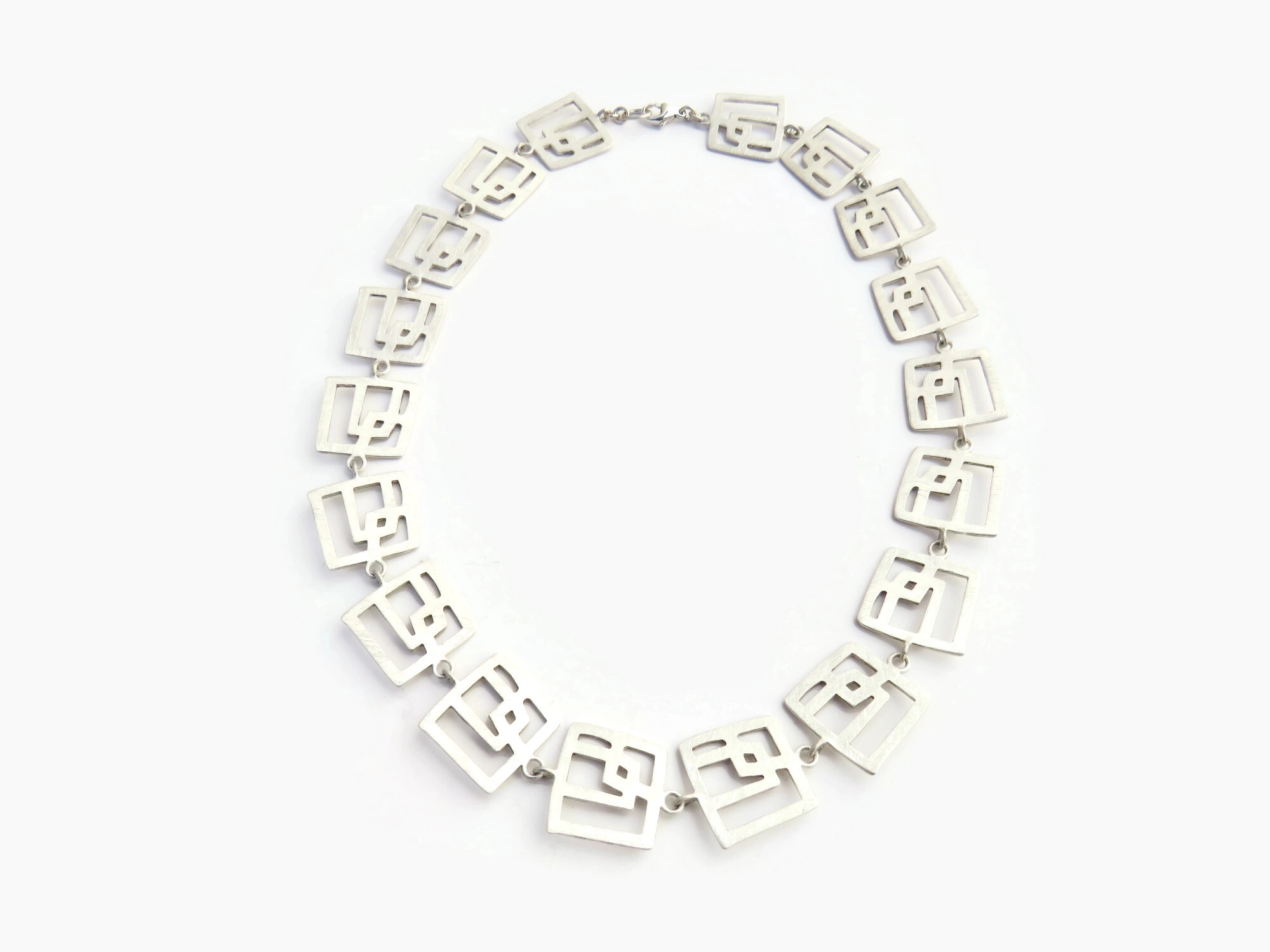 Modernist Silver Necklace