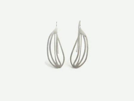 Natural Design Silver Dangle Earrings