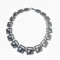 Modernist Oxidized Silver Necklace