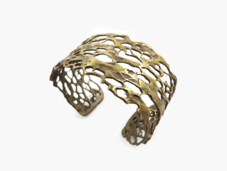 Organic Bronze Wide Bracelet