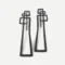 Abstract Oxidized Silver Dangle Earrings