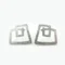 Sculptural Silver Stud Earrings