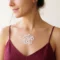 Large Modern Sculptural Silver Pendant