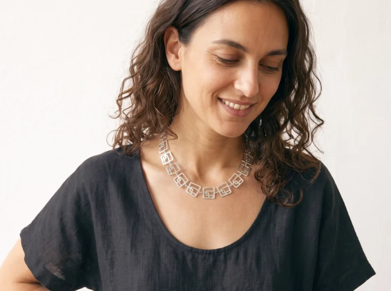 Modernist Silver Necklace