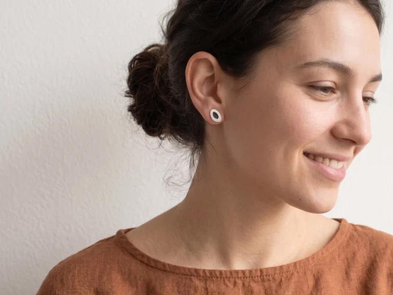 Tiny Silver Stud Earrings
