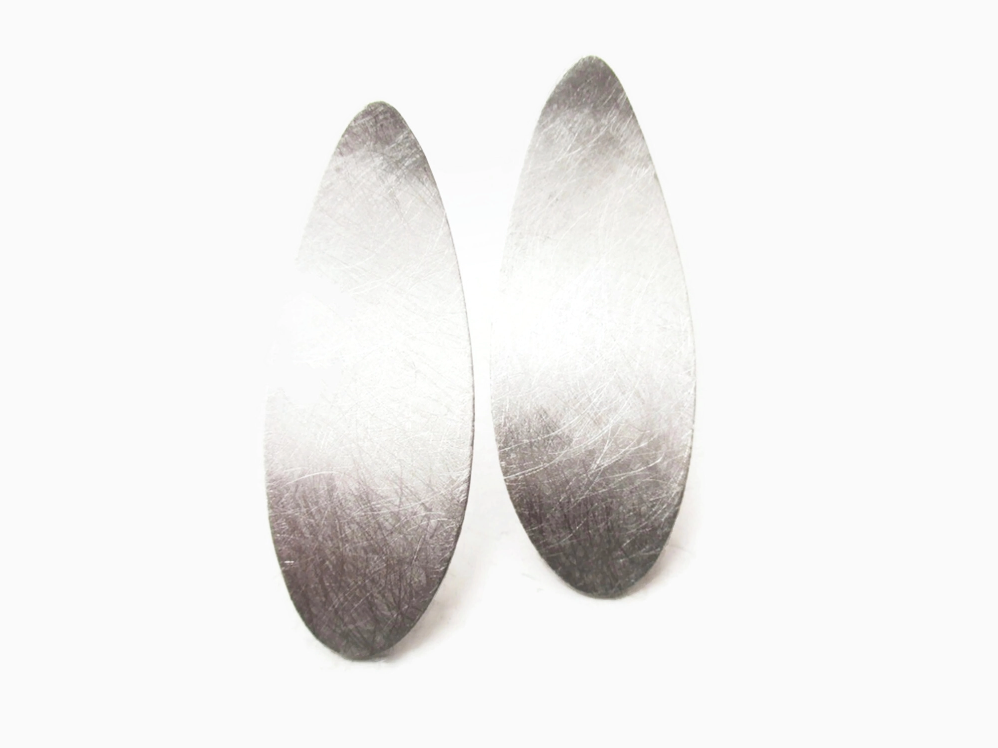 Waved Silver Dangle Earrings