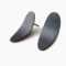 Oxidized Silver Oval Stud Earrings