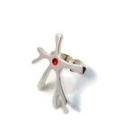 Neuron Silver Plated Adjustable Ring