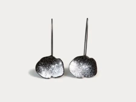 Organic Black and White Earrings