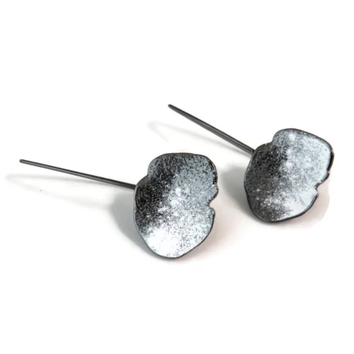 Organic Black and White Earrings