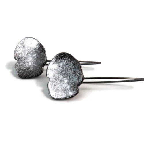 Organic Black and White Earrings