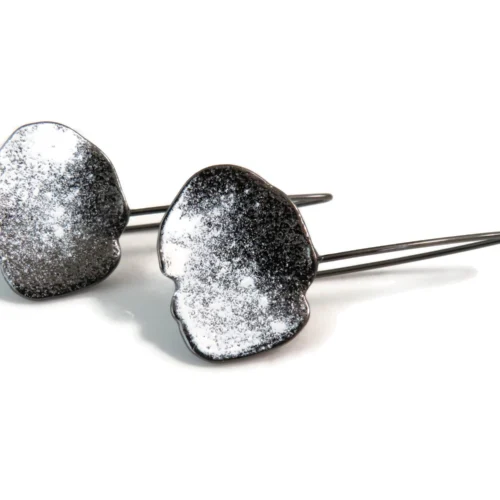 Organic Black and White Earrings