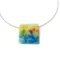 Hand Painted Square Enamel Pendant
