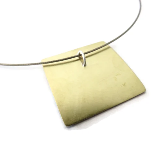 Hand Painted Square Enamel Pendant