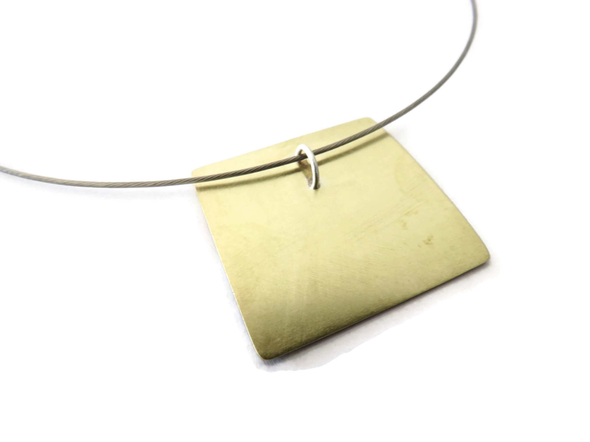 Hand Painted Square Enamel Pendant