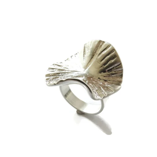 Large Adjustable Silver Plated Statement Ring