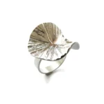 Large Adjustable Silver Plated Statement Ring