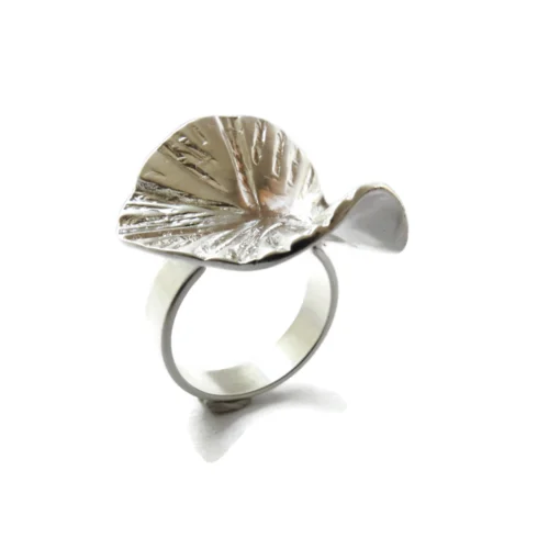 Large Adjustable Silver Plated Statement Ring