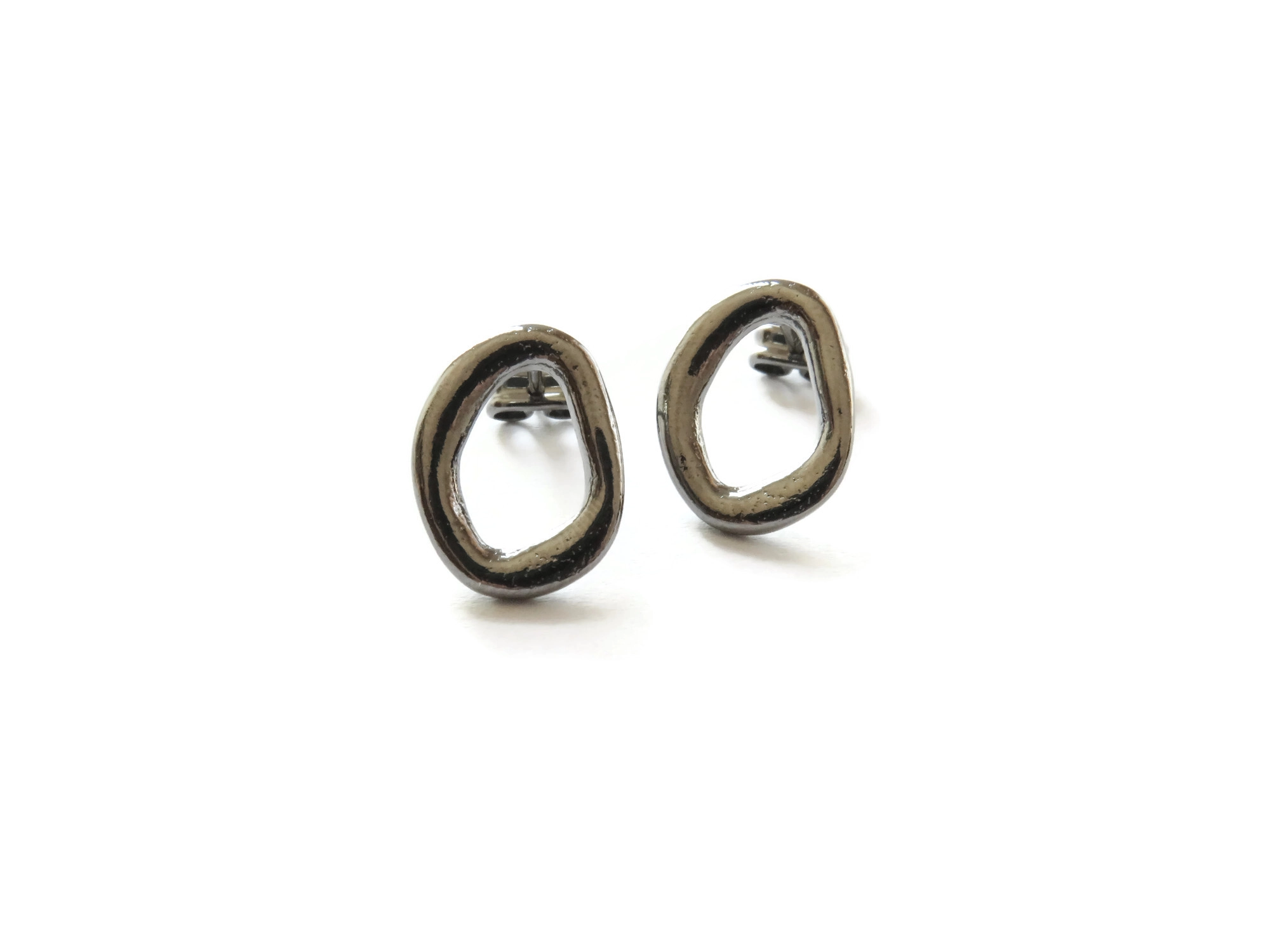 Black Ruthenium Earrings