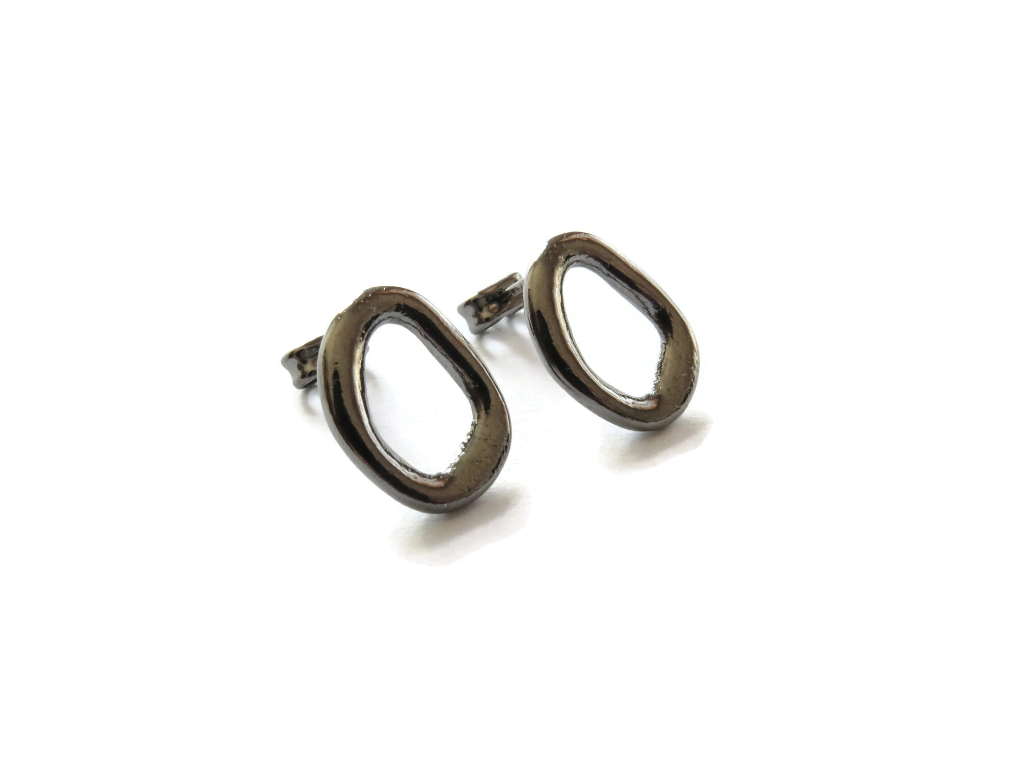 Black Ruthenium Earrings