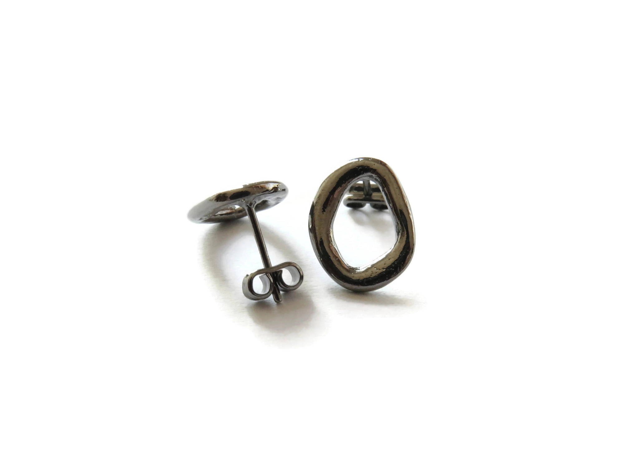 Black Ruthenium Earrings