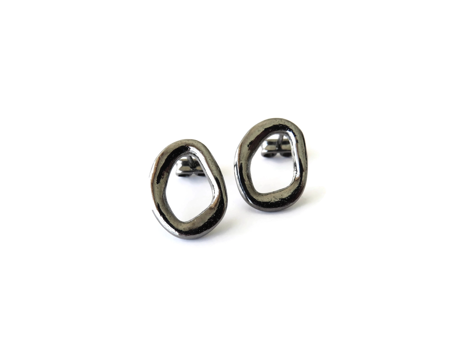 Black Ruthenium Earrings