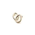 Matte Silver Plated Sculptural Earrings