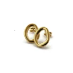 Gold Plated Sculptural Stud Earrings