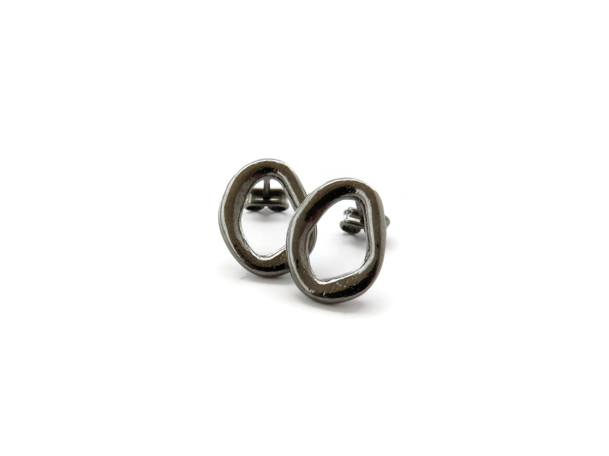 Black Ruthenium Earrings