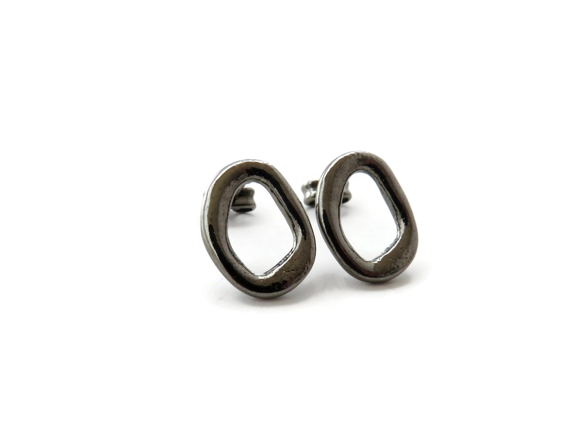 Black Ruthenium Earrings