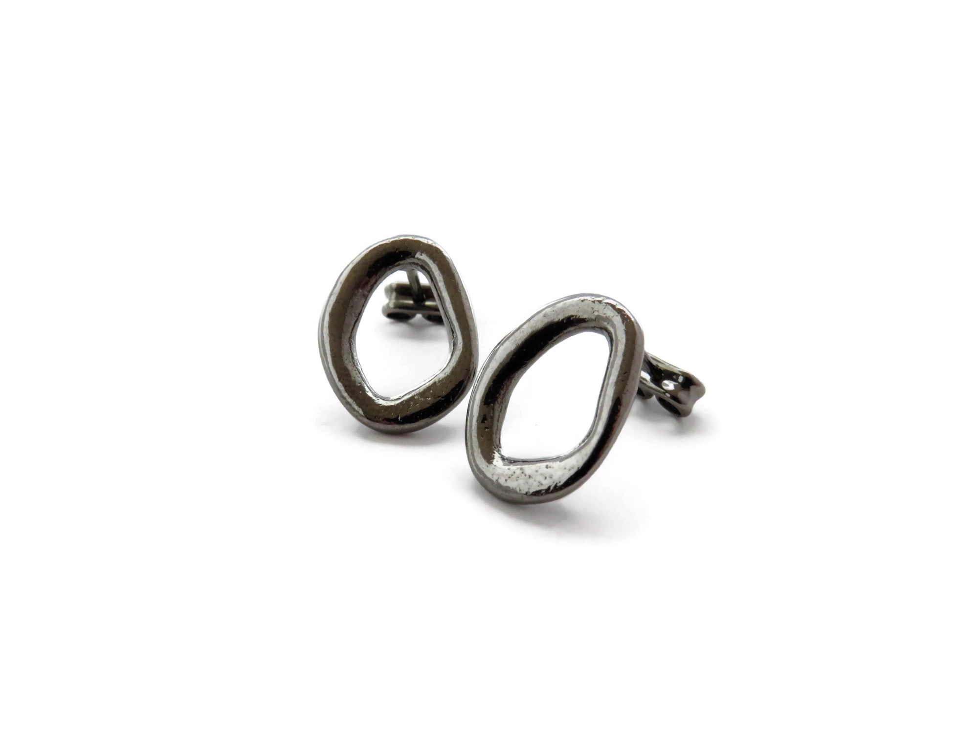 Black Ruthenium Earrings