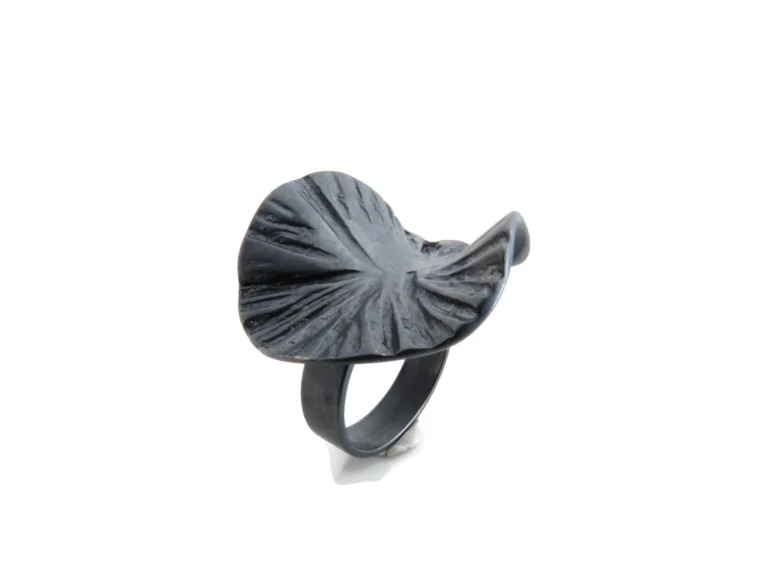 Adjustable Oxidized Silver Plated Statement Ring