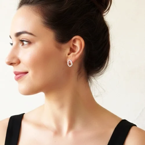 Antique Silver Plated Sculptural Earrings