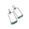 Raw Aquamarine Oxidized Silver Earrings