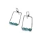 Raw Aquamarine Oxidized Silver Earrings