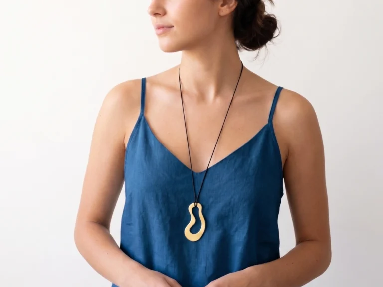 Large Organic Gold Pendant