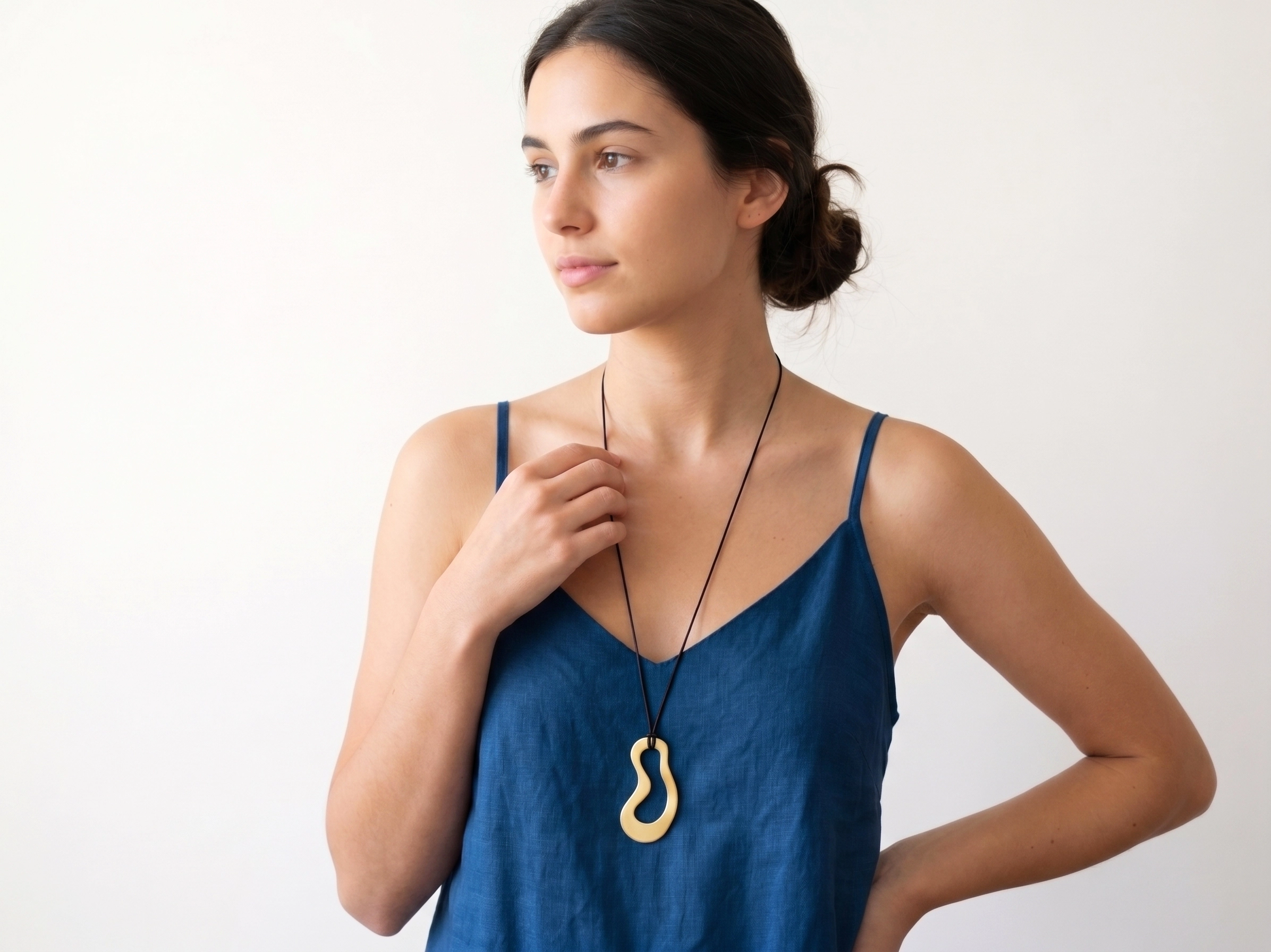 Large Organic Gold Pendant