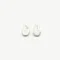 Organic Satin Silver Stud Earrings – Aqua