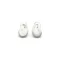 Organic Satin Silver Stud Earrings