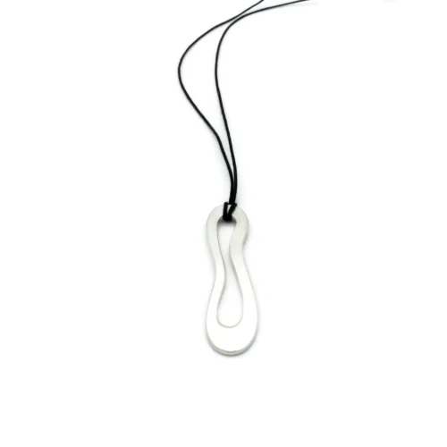 Organic Satin Silver Pendant