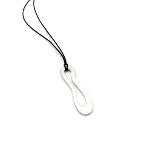 Organic Satin Silver Pendant