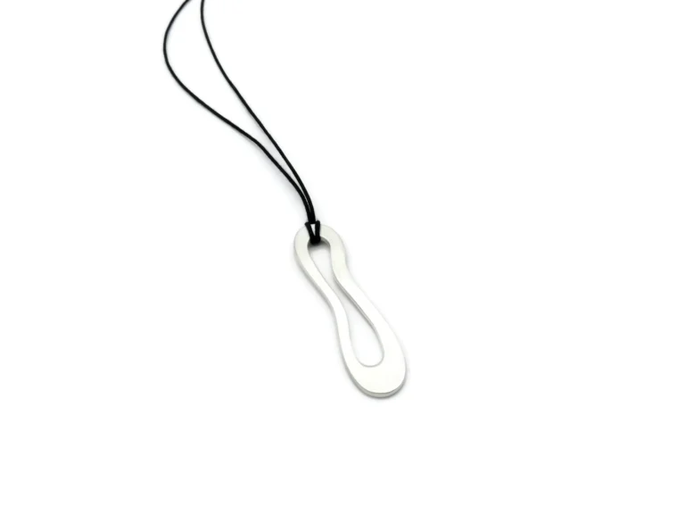 Organic Satin Silver Pendant