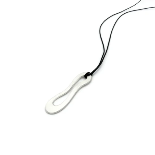 Organic Satin Silver Pendant