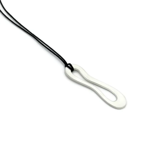 Organic Satin Silver Pendant