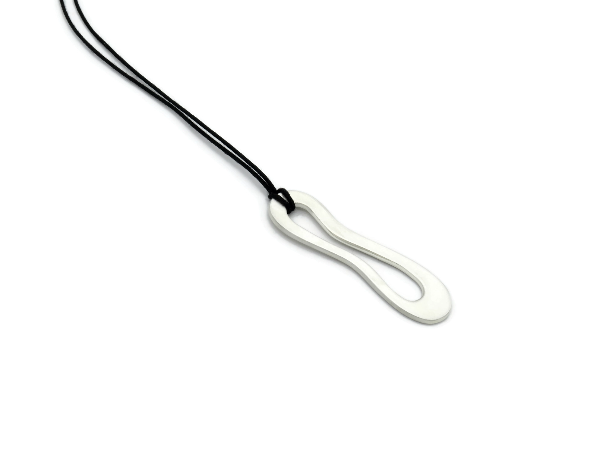 Organic Satin Silver Pendant
