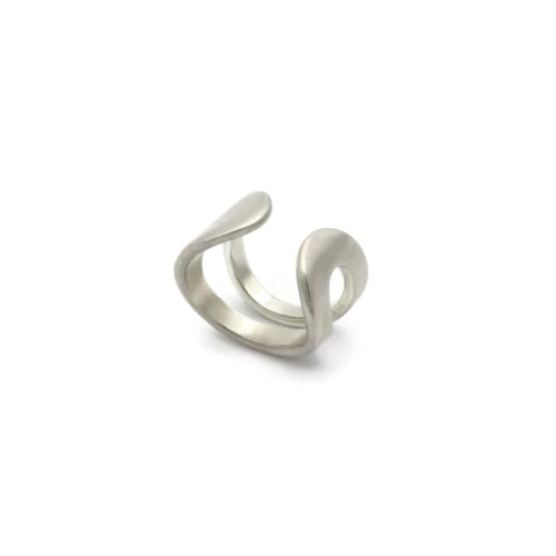 Adjustable Satin Silver Ring