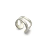 Adjustable Satin Silver Ring